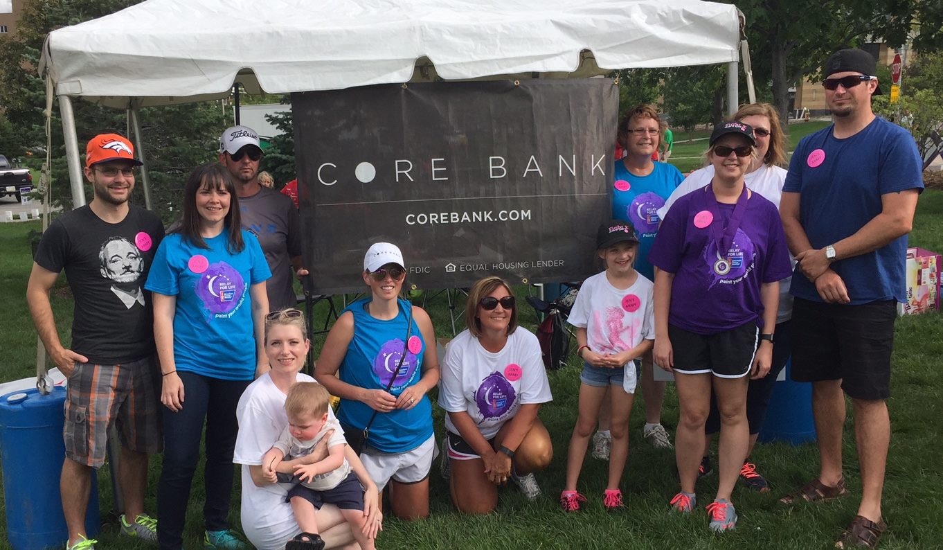 Core Bank team at American Cancer Society Relay For Life