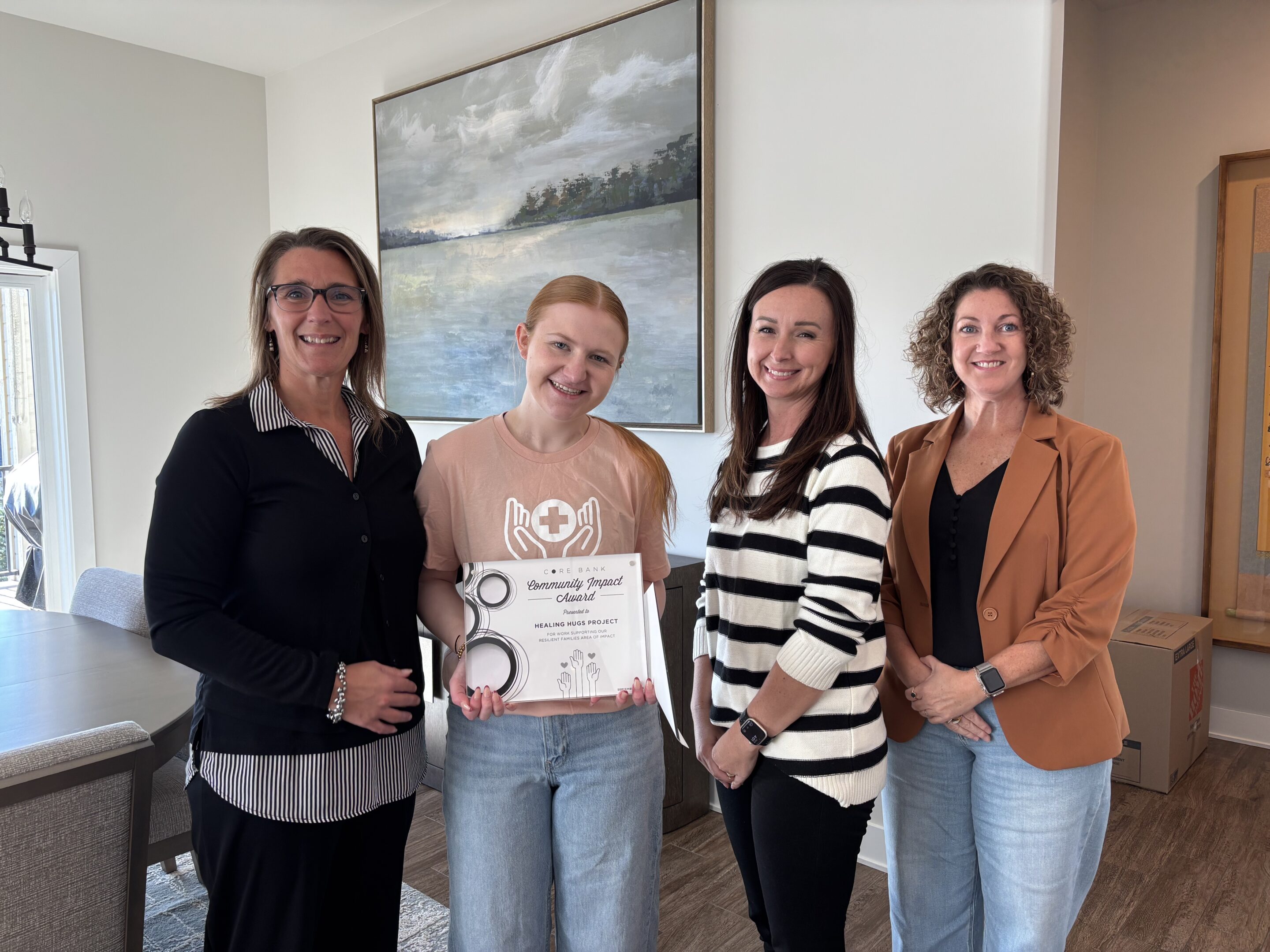 Core Bank Awards $5,000 Community Impact Award to Healing Hugs Project ...